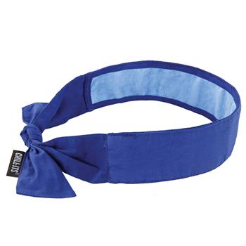 ergodyne Chill-Its 6700CT Evaporative Cooling Bandana Headband, PVA, Solid Blue
