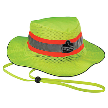 ergodyne Chill-Its&#174; 8935CT S/M Lime Evap. Class Headwear Hi-Vis Ranger Hat w/CT