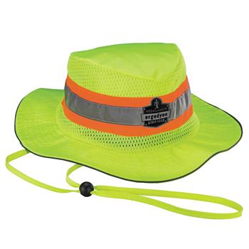 ergodyne Chill-Its Hi-Vis Ranger Sun Hat, 8935MF, Microfiber Cooling, Sun Protection, Lime, 2XL/3XL