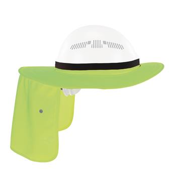 ergodyne Chill-Its 6661 Universal Hard Hat Brim with Neck Shade, Lime