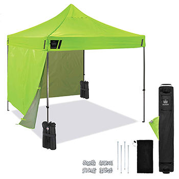 ergodyne Shax&#174; 6051 Single Lime Heavy-Duty Pop-Up Tent Kit - 10ft x 10ft