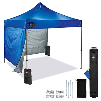 ergodyne Shax&#174; 6051 Single Blue Heavy-Duty Pop-Up Tent Kit - 10ft x 10ft