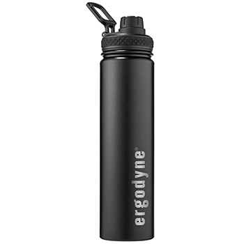 ergodyne Chill-Its&#174; 5152 750 ml Black Insulated Stainless Steel Water Bottle