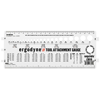 ergodyne Squids&#174; 3810 White Tool Attachment Sizing Gauge