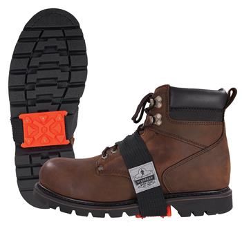 ergodyne TREX 6317 Mid-Sole Heeled Boot Ice Cleats, OS, Orange/Black