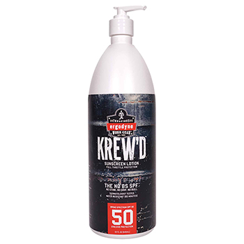 ergodyne KREW&#39;D™ 6355 Single SPF 50 32oz - SPF 50 Sunscreen Lotion