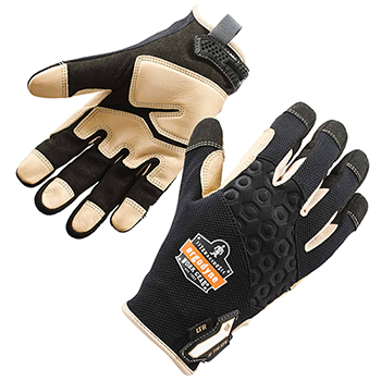 ergodyne ProFlex&#174; 710LTR S Black Heavy-Duty Leather-Reinforced Gloves