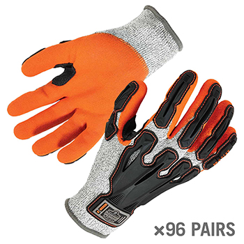 ergodyne ProFlex&#174; 922CR-Case S Gray Cut-Resistant Nitrile-Dipped DIR Gloves, 96 Pairs/CS