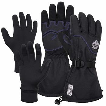 ergodyne ProFlex 825WP Thermal Waterproof Winter Work Gloves, Small, Black