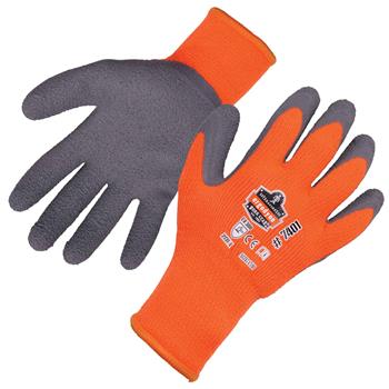 ergodyne ProFlex 7401 Coated Lightweight Winter Work Gloves, Medium, Orange