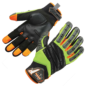 ergodyne ProFlex&#174; 924 S Lime Hybrid Dorsal Impact-Reducing Gloves