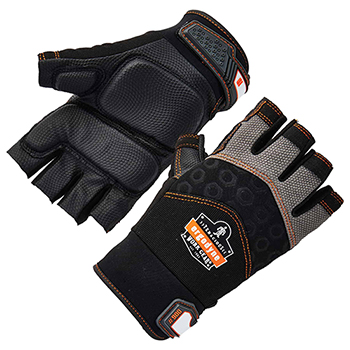ergodyne ProFlex&#174; 900 S Black Half-Finger Impact Gloves