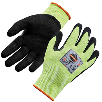ergodyne ProFlex&#174; 7041 S Lime Hi-Vis Nitrile-Coated Level 4 Cut Gloves