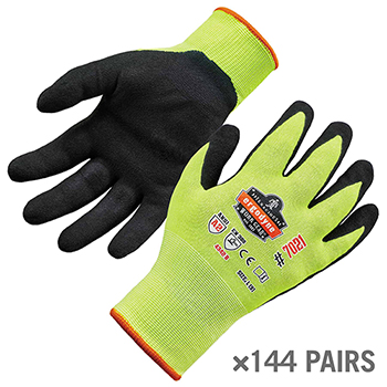 ergodyne ProFlex&#174; 7021-Case S Lime Nitrile-Coated Cut-Resistant Gloves A2 WSX, 144 Pairs/CS