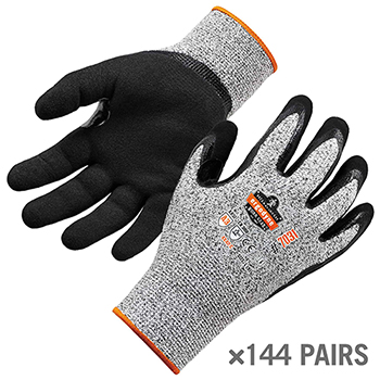 ergodyne ProFlex&#174; 7031-Case S Gray Nitrile-Coated Cut-Resistant Gloves A3, 144 Pairs/CS
