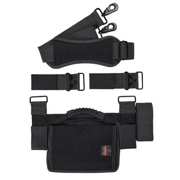 ergodyne Arsenal Ladder Shoulder Lifting Strap/Carrying Handle, 5300, Open-Ended Pocket, Black