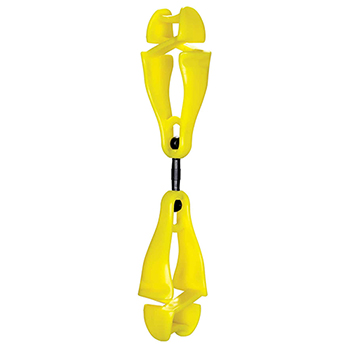 ergodyne Squids&#174; 3420 Lime Swiveling Glove Clip Holder - Dual Clips