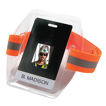 ergodyne Squids&#174; 3386 Hi-Vis Orange Arm Band ID/Badge Holder