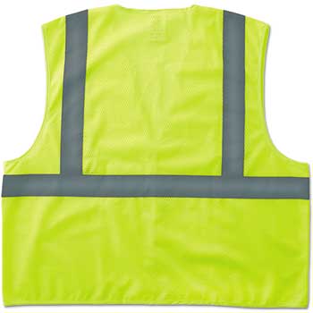 ergodyne&#174; GloWear 8205HL Type R Class 2 Super Econo Mesh Safety Vest, Lime, Large/X-Large
