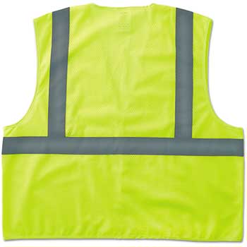 ergodyne GloWear 8205HL Type R Class 2 Super Econo Mesh Safety Vest, Lime, 2X-/3X-Large