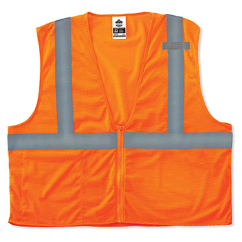 ergodyne GloWear&#174; 8210Z 2XL/3XL Orange Type R Class 2 Economy Mesh Vest