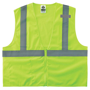 ergodyne GloWear&#174; 8210Z 4XL/5XL Lime Type R Class 2 Economy Mesh Vest