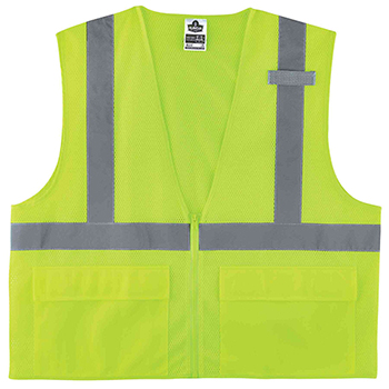 ergodyne GloWear&#174; 8220Z 4XL/5XL Lime Type R Class 2 Standard Mesh Vest