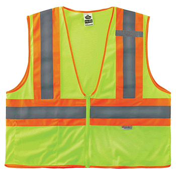 ergodyne GloWear&#174; 8230Z S/M Lime Type R Class 2 Two-Tone Vest