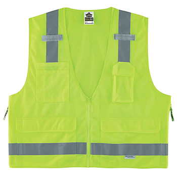 ergodyne GloWear&#174; 8250Z 4XL/5XL Lime Type R Class 2 Surveyors Vest