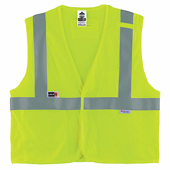 ergodyne GloWear&#174; 8260FRHL 4XL/5XL Lime Type R Class 2 FR Modacrylic Vest