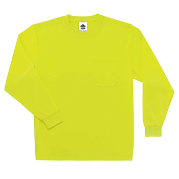 ergodyne GloWear&#174; 8091 M Lime Non-Certified Long Sleeve T-Shirt