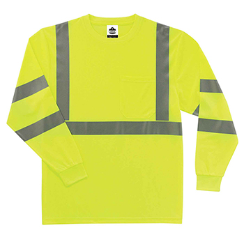 ergodyne GloWear&#174; 8391 3XL Lime Type R Class 3 Long Sleeve T-Shirt