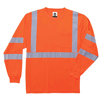 ergodyne GloWear&#174; 8391 3XL Orange Type R Class 3 Long Sleeve T-Shirt