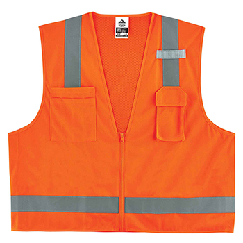 ergodyne GloWear&#174; 8249Z L/XL Orange Type R Class 2 Economy Surveyors Vest