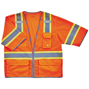 ergodyne GloWear&#174; 8346Z S/M Orange Two-Tone Hi-Vis Class 3 Surveyor Vest