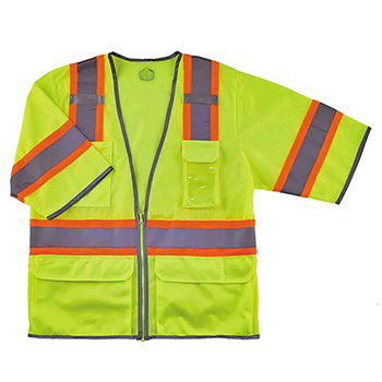 ergodyne GloWear&#174; 8346Z S/M Lime Two-Tone Hi-Vis Class 3 Surveyor Vest