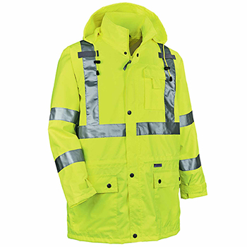 ergodyne GloWear&#174; 8365 L Lime Type R Class 3 Rain Jacket