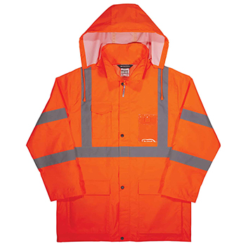 ergodyne GloWear&#174; 8366 3XL Orange Lightweight Hi-Vis Rain Jacket - Type R, Class 3