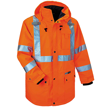 ergodyne GloWear&#174; 8385 L Orange Type R Class 3 4-in-1 Jacket