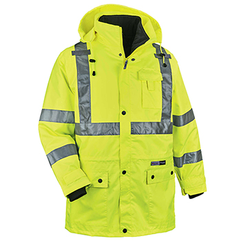 ergodyne GloWear&#174; 8385 M Lime Type R Class 3 4-in-1 Jacket