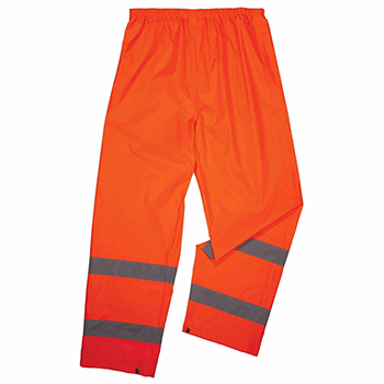 ergodyne GloWear&#174; 8916 M Orange Lightweight Hi-Vis Rain Pants - Class E