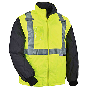 ergodyne GloWear&#174; 8287 S Lime Type R Class 2 Hi-Vis Jacket w/ Removable Sleeves