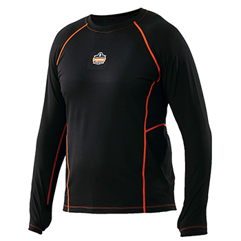 ergodyne N-Ferno&#174; 6435 L Black Thermal Base Layer Long Sleeve Shirt