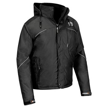 ergodyne N-Ferno Winter Work Jacket, 300D Polyester Shell, Small, Black