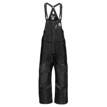 ergodyne N-Ferno Insulated Bib Overalls, 300D Oxford Shell, Medium, Black