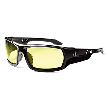 ergodyne Skullerz&#174; ODIN Yellow Lens Black Safety Glasses