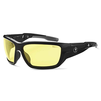 ergodyne Skullerz&#174; BALDR Yellow Lens Black Safety Glasses