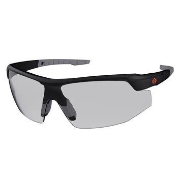 ergodyne Skullerz Skoll Anti-Fog Safety Glasses, Sunglasses, Half Blade Style, Black Frame, Indoor/Outdoor Lens