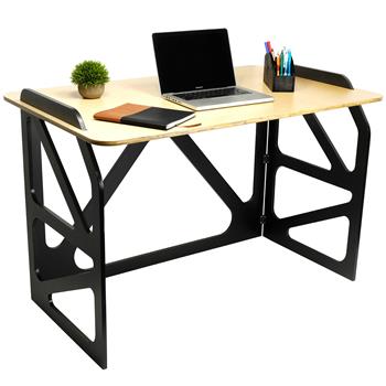 ELAN Foldable Desk, 47&quot; x 31&quot; x 36&quot;, Natural and Black Finish