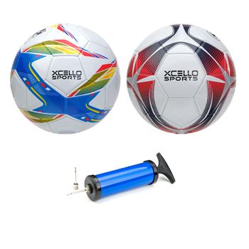 ELAN Soccer Balls, Size 4, with Pump, Assorted Designs, 2 Balls/PK